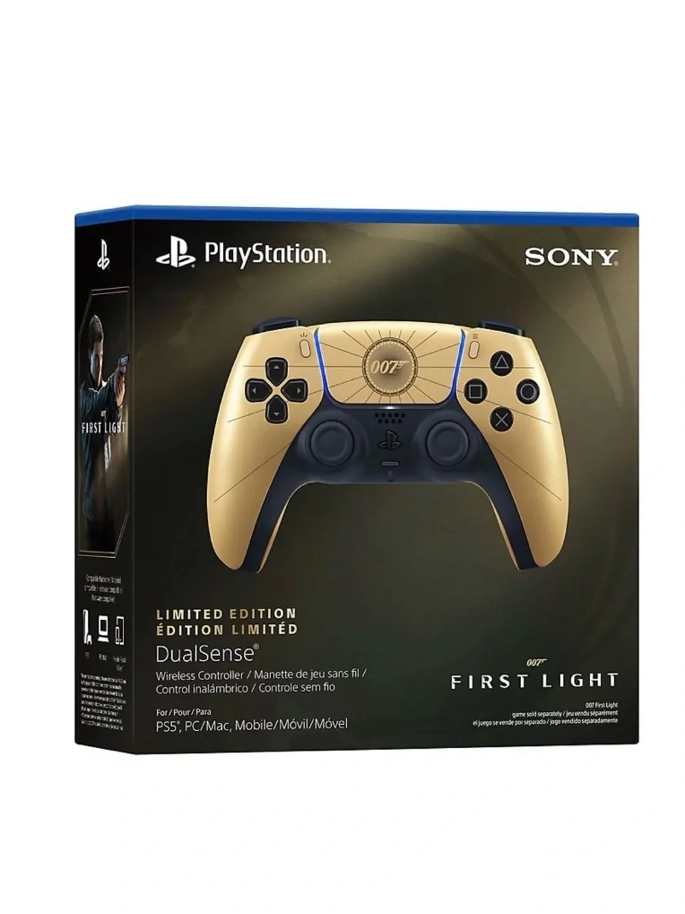 PlayStation 5 DualSense 007 Limited Edition Wireless Controller Gold & Black
